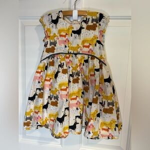 EUC Pink Chicken Dog Print Dress 4T